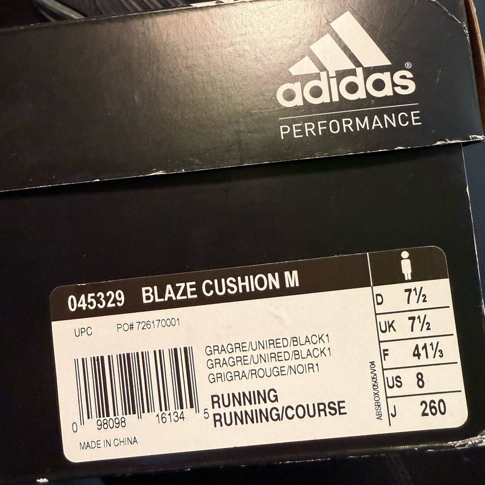 NWT Adidas Control 5 Running Shoes adiPRENE 3-D cushion technology Men’s Size 8 - Picture 7 of 7